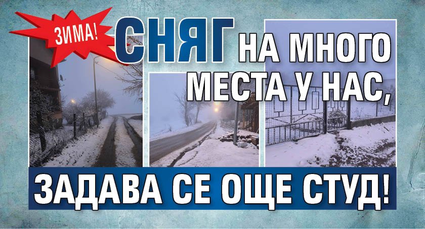 ЗИМА! Сняг на много места у нас, задава се още студ!