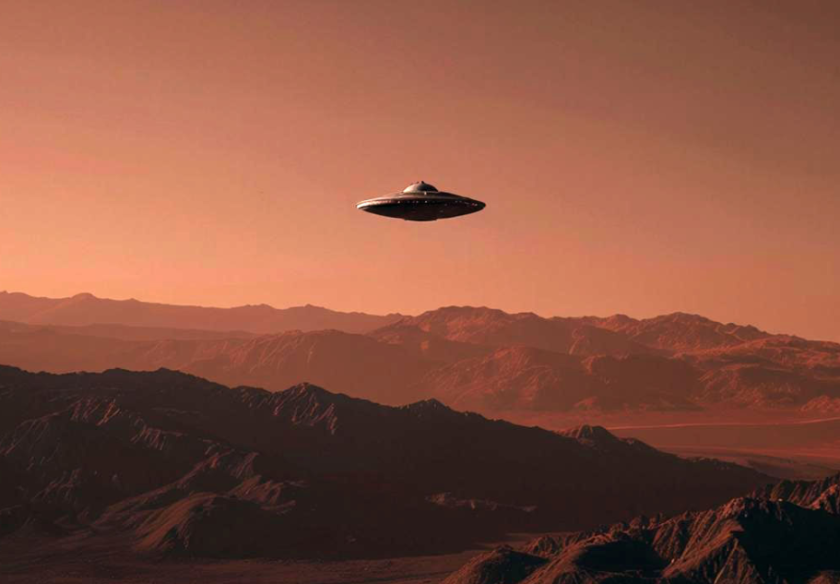 Летяща чиния оглежда Марс