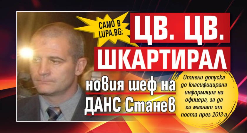 Само в Lupa.bg: Цв. Цв. шкартирал новия шеф на ДАНС Станев 
