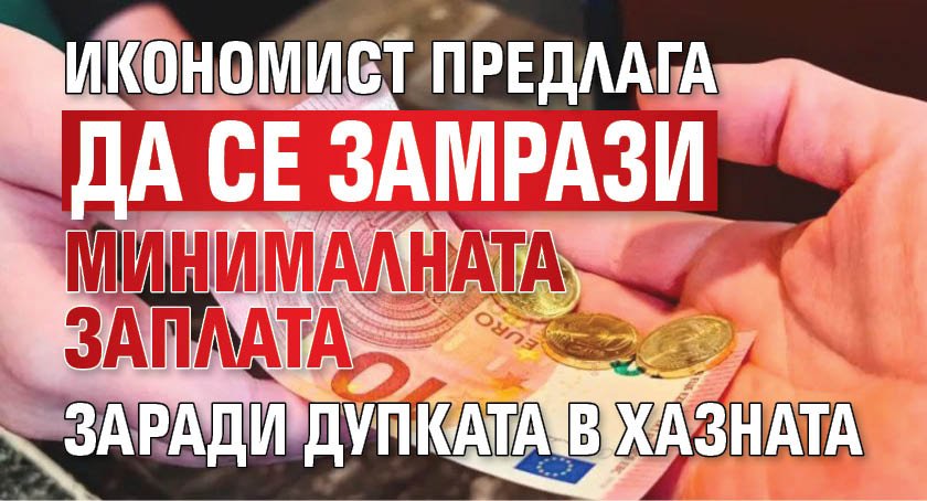 Икономист предлага да се замрази минималната заплата заради дупката в хазната