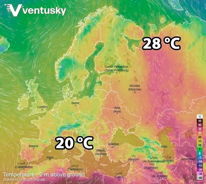 Аномална жега в Европа: Най-топлото място е близо до Полярния кръг в Русия