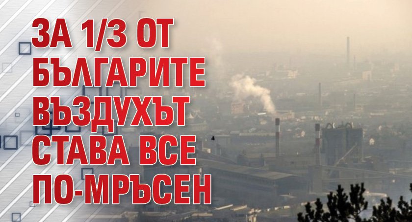 За 1/3 от българите въздухът става все по-мръсен 