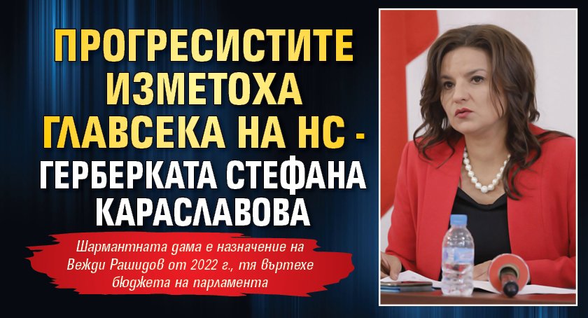 Прогресистите изметоха главсека на НС - герберката Стефана Караславова