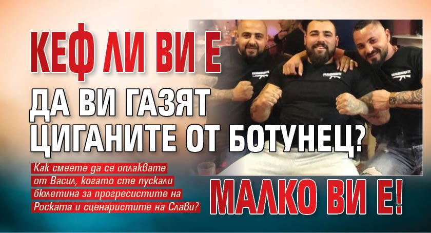 Кеф ли ви е да ви газят циганите от Ботунец? Малко ви е!