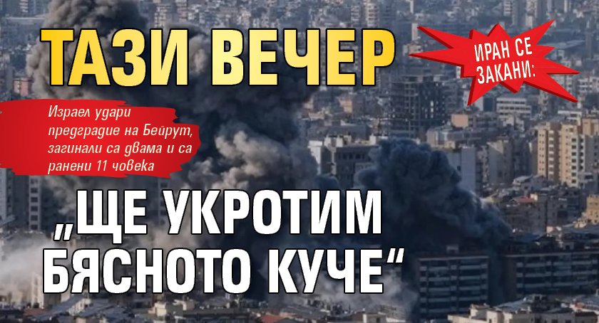 Иран се закани: Тази вечер &bdquo;ще укротим бясното куче&ldquo;
