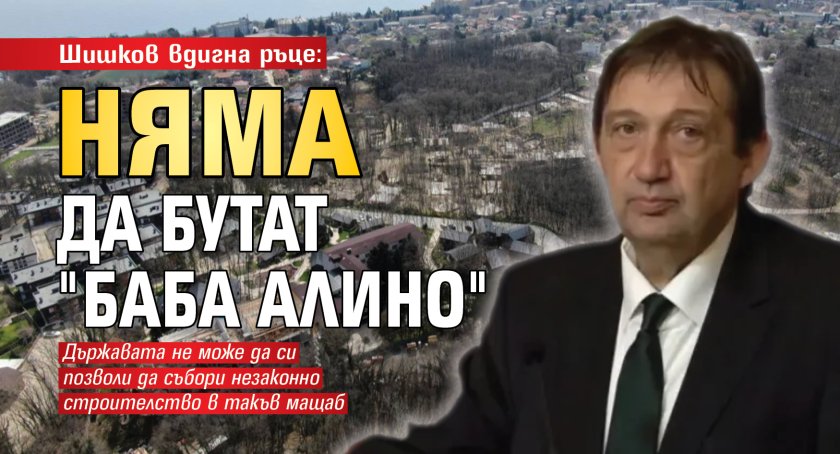 Шишков вдигна ръце: Няма да бутат "Баба Алино"