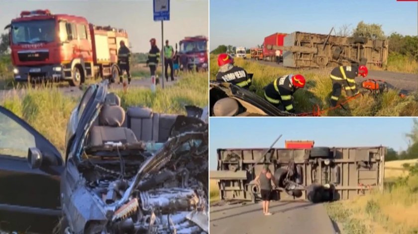 Ремарке на български камион се откачи в движение и премаза автомобил в Румъния, семейство загина