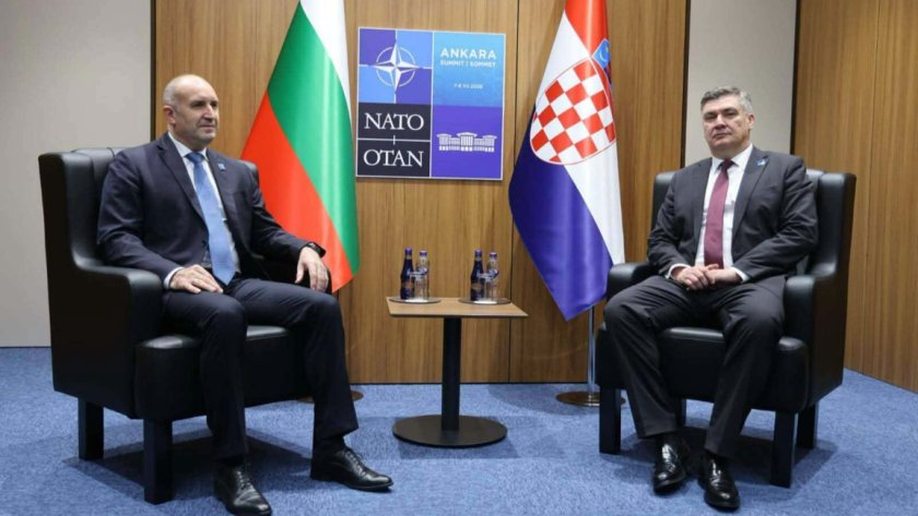 Радев обсъди с президента на Хърватия сигурността и отбраната