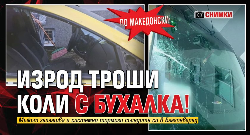 По македонски: Изрод троши коли с бухалка! (СНИМКИ)