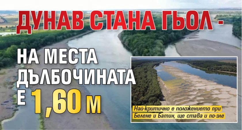 Дунав стана гьол - на места дълбочината е 1,60 м