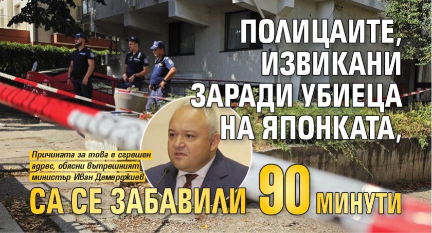 Полицаите, извикани заради убиеца на японката, са се забавили 90 минути 