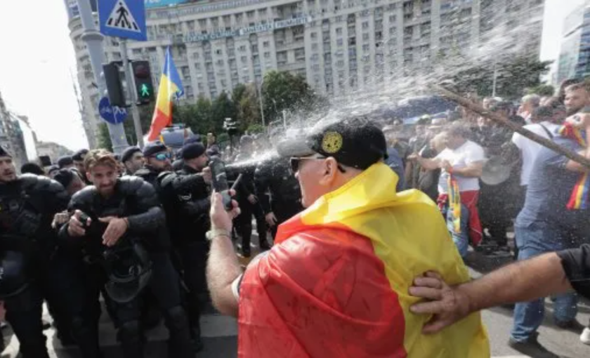 Полиция и фермери се млатиха яко в Букурещ