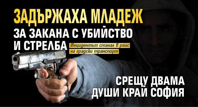Задържаха младеж за закана с убийство и стрелба срещу двама души край София