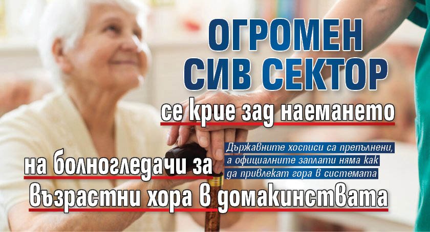 Огромен сив сектор се крие зад наемането на болногледачи за възрастни хора в домакинствата