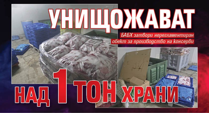 Унищожават над 1 тон храни