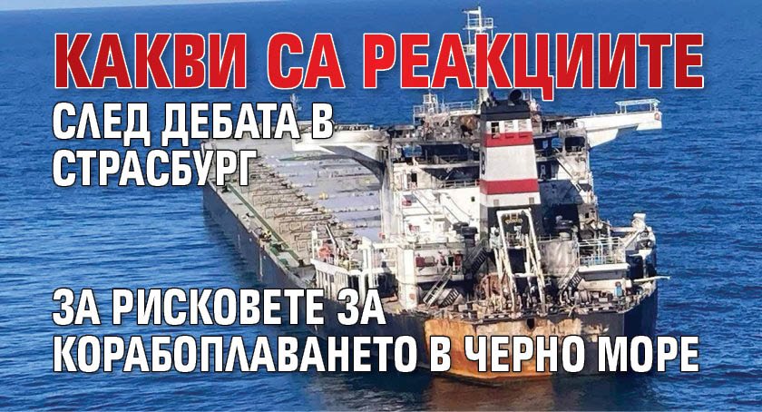 Какви са реакциите след дебата в Страсбург за рисковете за корабоплаването в Черно море