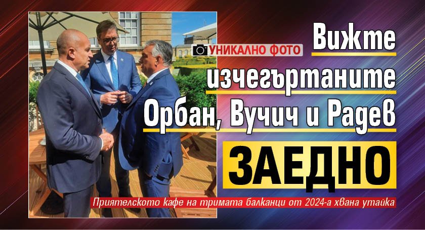 Вижте изчегъртаните Орбан, Вучич и Радев заедно (УНИКАЛНО ФОТО)