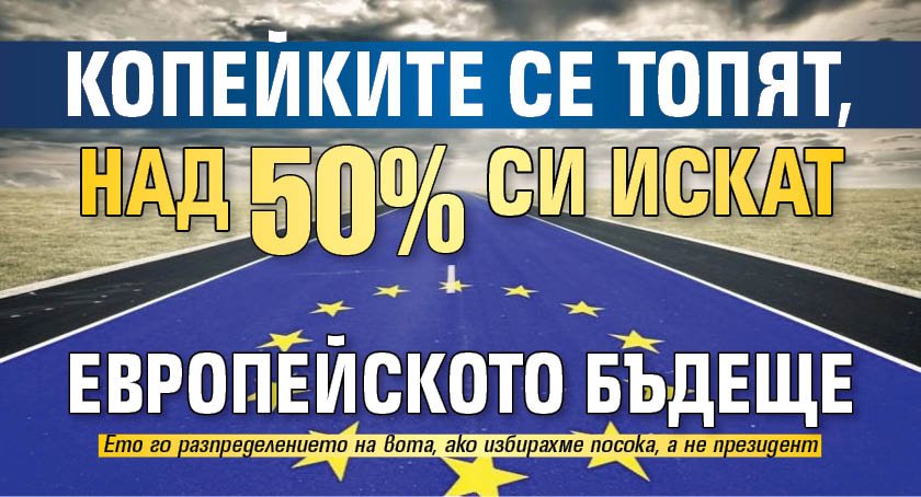 Копейките се топят, над 50% си искат европейското бъдеще