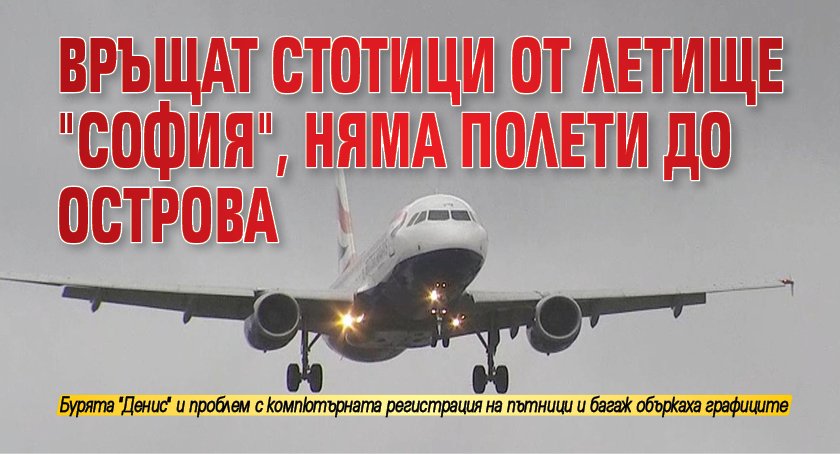 Първо в Lupa.bg: Връщат стотици от летище "София", няма полети до Острова