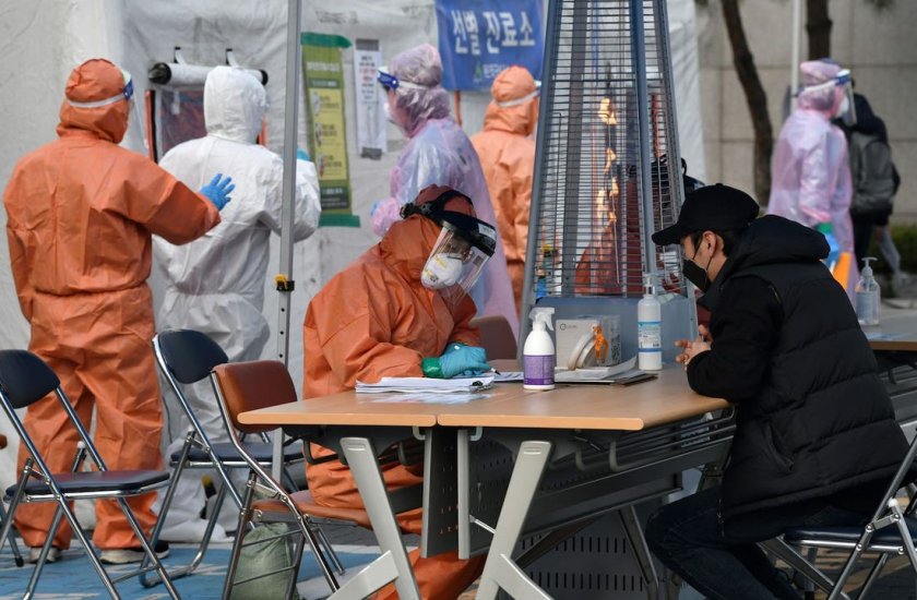 Южна Корея регистрира най-малко заразени от февруари насам