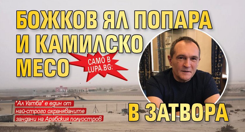 Само в Lupa.bg: Божков ял попара и камилско месо в затвора 