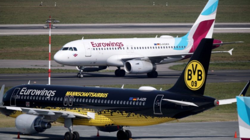 Авиокомпанията Eurowings съкращава 300 свои служители