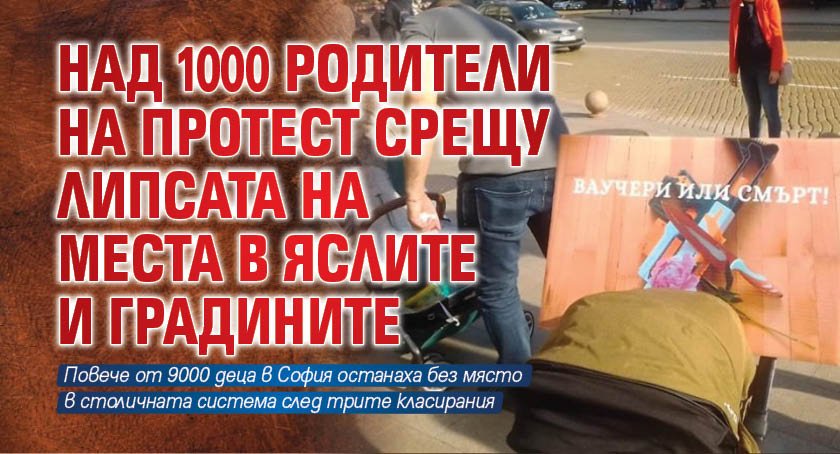 Над 1000 родители на протест срещу липсата на места в яслите и градините