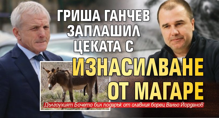 Разкритие на Lupa.bg: Гриша Ганчев заплашил Цеката с изнасилване от магаре