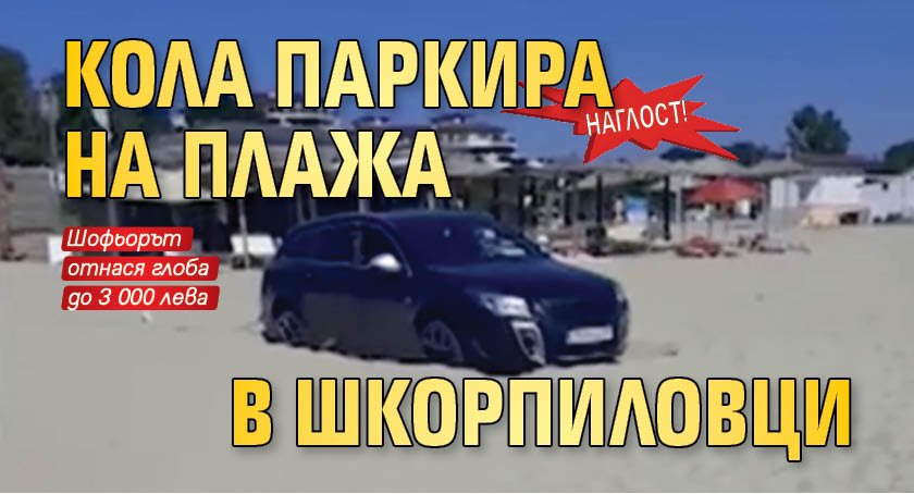 Наглост! Кола паркира на плажа в Шкорпиловци