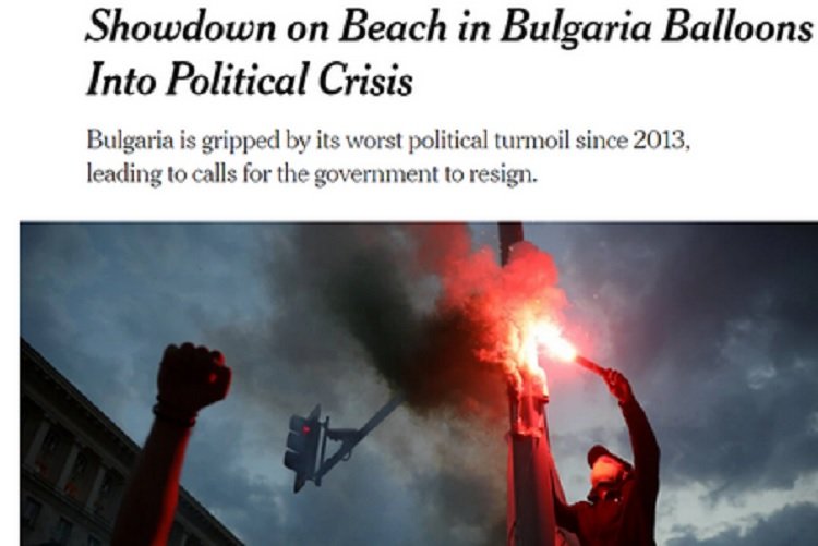 "Ню Йорк Таймс" за БГ: Сблъсък на плажа прерасна в национална политическа криза