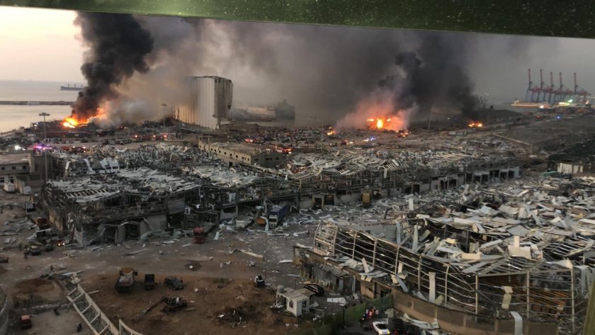 Експлозията в Бейрут е станала в склад със запалими материали