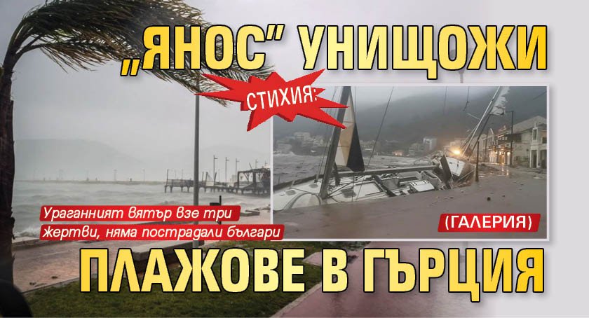 СТИХИЯ: "Янос" унищожи плажове в Гърция (ГАЛЕРИЯ)