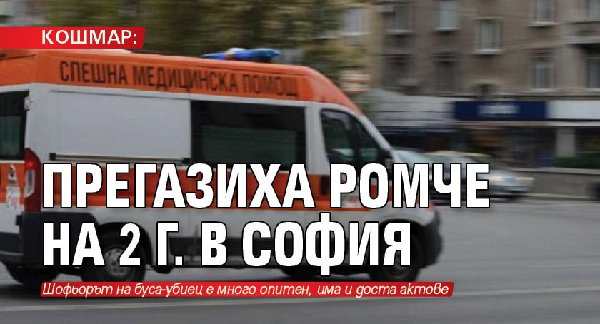 КОШМАР: Прегазиха ромче на 2 г. в София