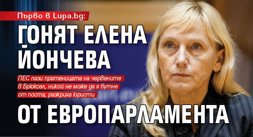 Първо в Lupa.bg: Гонят Елена Йончева от Европарламента