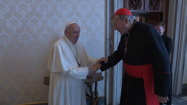 Папата прие кардинал Пел, обвинен в педофилия 