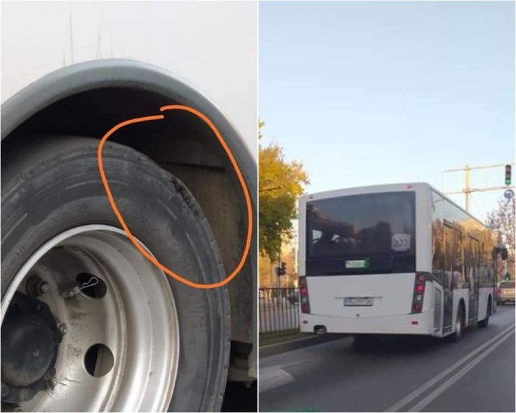 Внимание, КАТ! Автобус в Пловдив вози с разпадащи се гуми
