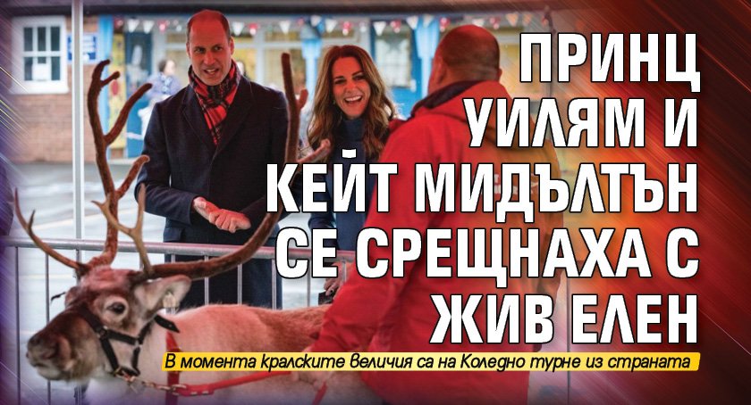 Принц Уилям и Кейт Мидълтън се срещнаха с жив елен