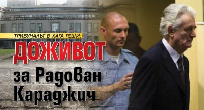 Трибуналът в Хага реши: Доживот за Радован Караджич