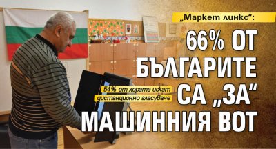 „Маркет линкс“: 66% от българите са „за“ машинния вот