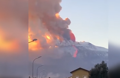 Вижте поредното впечатляващо изригване на Етна (ВИДЕО)