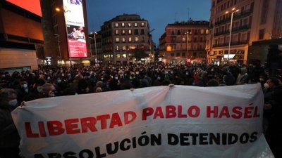 Пета протестна вечер в Барселона заради ареста на рапъра