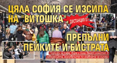 Дистанция 0: Цяла София се изсипа на Витошка, препълни пейките и бистрата