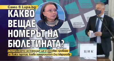 Само в Lupa.bg: Какво вещае номерът на бюлетината?