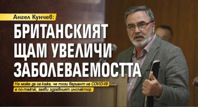 Ангел Кунчев: Британският щам увеличи заболеваемостта