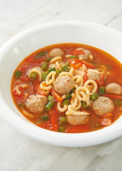 Модерната супа с Lupa.bg: С топчета + спагети и зелен фасул