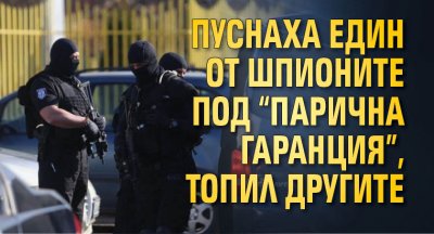 Пуснаха един от шпионите под "парична гаранция", топил другите