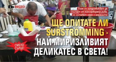 Смело сърце! Ще опитате ли Surströmming - най-миризливият деликатес в света! (ВИДЕО)