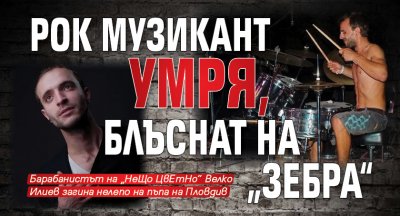 Рок музикант умря, блъснат на „зебра“