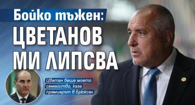 Бойко тъжен: Цветанов ми липсва