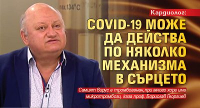 Кардиолог: COVID-19 може да действа по няколко механизма в сърцето